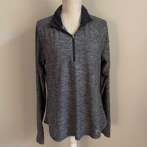 Quarter Zip Athletic Jacket Light Gray